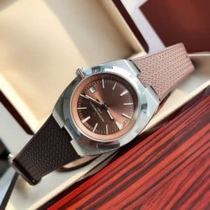 Super Clone Vacheron Constantin Overseas 41mm Brown Dial Stainless Steel Rubber Strap QC Factory