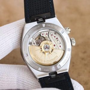 Super Clone Vacheron Constantin Overseas Dual Time 41mm Blue Dial Leather Strap T1 Factory