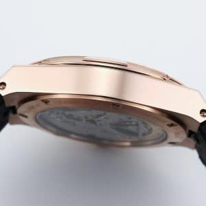 Super Clone Vacheron Constantin Overseas Tourbillon 42.5mm Blue Dial Rose Gold Leather Strap BBS Factory
