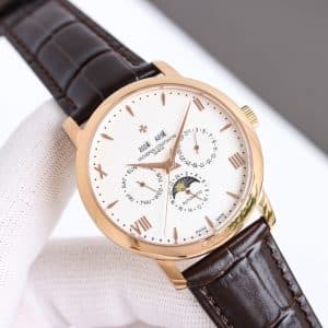 Super Clone Vacheron Constantin Historiques 3100V/000R-B422 40mm Off White Dial Rose Gold Case Leather Strap TW Factory