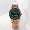 Breitling Navitimer GMT Super Clone – BLS Factory Rose Gold Green Dial on Bracelet