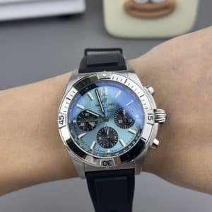 Super Clone Breitling Chronomat 42 Ice-Blue Dial Stainless Steel BLS Factory