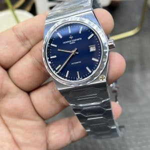 Super Clone Vacheron Constantin Historiques 222 37mm Blue Dial Steel Case Integrated Bracelet TW Factory
