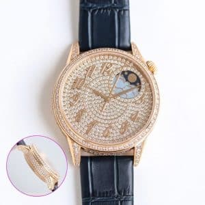 YMS Factory Super Clone Vacheron Constantin Égérie Moon Phase Ref. 8005F/000R-B958 Diamond Dial Replica