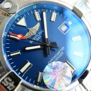 Super Clone Breitling Avenger 43 Blue Dial Stainless Steel Fabric Strap GF Factory