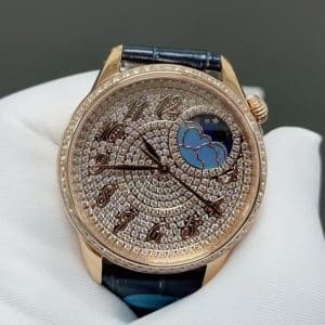 YMS Factory Super Clone Vacheron Constantin Traditionnelle Moon Phase Ref. 83570/000R-9915 Pavé Dial Replica