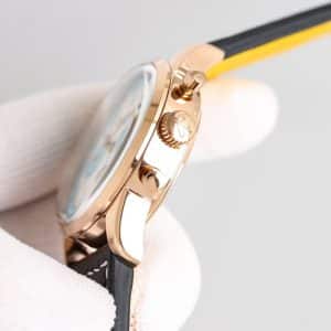 Super Clone Breitling Top Time 41 DEUS White Dial Rose Gold Case Leather Strap KB Factory
