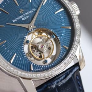 Super Clone Vacheron Constantin Traditionnelle 41mm Green Dial White Gold Case Leather Strap H8 Factory