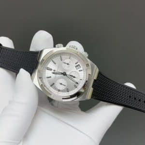 Super Clone Vacheron Constantin Overseas Chronograph 42.5mm Silver Dial Stainless Steel Rubber Strap VC Factory