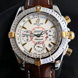Super Clone Breitling Montbrillant Chronograph Two-Tone Cream Dial BLS Factory