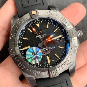 Super Clone Breitling Avenger 45 Black Tactical Dial Stainless Steel Rubber Strap GF Factory