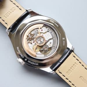 Super Clone Vacheron Constantin Fiftysix 40mm Blue Complete Calendar Dial Pink Gold Case Leather Strap MX Factory
