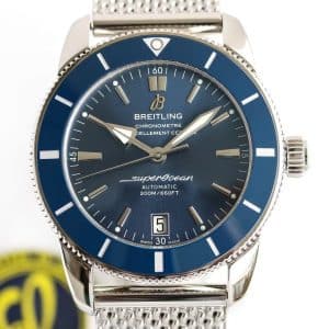 Super Clone Breitling Superocean Heritage II Blue Dial Mesh Bracelet BLS Factory China Replica Edition