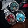 Super Clone Vacheron Constantin Overseas Tourbillon 42.5mm Light-Blue Dial Stainless Steel Integrated Bracelet BBS Factory