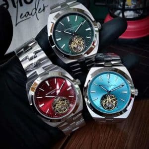 Super Clone Vacheron Constantin Overseas Tourbillon 42.5mm Light-Blue Dial Stainless Steel Integrated Bracelet BBS Factory