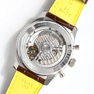 Breitling Navitimer Super Clone – F1 Factory RW5 Stainless Steel Cream Dial on Brown Leather (70th Anniversary Edition)