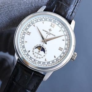 Super Clone Vacheron Constantin Historiques 47101 40mm White Dial Steel Case Leather Strap TW Factory