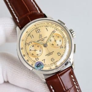 Super Clone Breitling Premier Chronograph 42 Champagne Dial – KB Factory