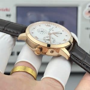 Super Clone Vacheron Constantin Traditionnelle 83520/000R-9909 40mm Silver Dial Rose Gold Case Leather Strap KM Factory