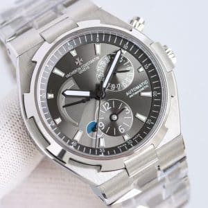 Super Clone Vacheron Constantin Overseas 7700V 41mm Grey Dial Stainless Steel Integrated Bracelet KB Factory