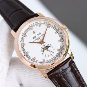 Super Clone Vacheron Constantin Historiques 3110V/000R-B426 40mm White Dial Rose Gold Case Leather Strap TW Factory