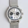 Super Clone Breitling Premier Chronograph 42 Silver Dial with Mesh Bracelet – KB Factory