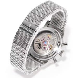 Super Clone Breitling Top Time 41 “Shelby Cobra” Blue Dial Stainless Steel Mesh Bracelet BLS Factory