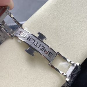 Breitling Navitimer Chronograph Super Clone – BLS Factory Silver Case Black Dial on Steel Bracelet