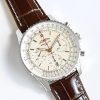 Breitling Navitimer Super Clone – F1 Factory RW5 Stainless Steel Cream Dial on Brown Leather (70th Anniversary Edition)