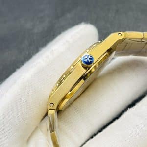 Super Clone Vacheron Constantin Historiques 222 37mm Gold Dial Yellow Gold Case Integrated Bracelet V9 Factory