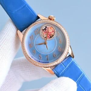 YMS Factory Super Clone Vacheron Constantin Égérie Moon Phase Blue Dial Nezha Edition Ref. 8005F/000R-B958 Replica