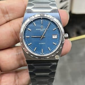 Super Clone Vacheron Constantin Historiques 222 37mm Blue Dial Steel Case Integrated Bracelet TW Factory