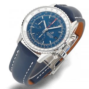 Breitling Navitimer Super Clone – BLS Factory Stainless Steel Blue Dial on Nubuck Leather
