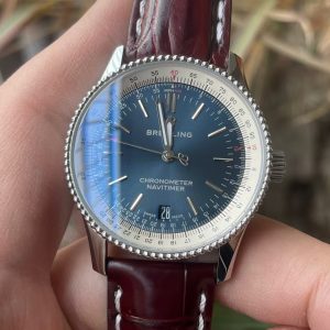 Breitling Navitimer Super Clone – TW Factory 35mm Steel Case Blue Dial on Calf Leather