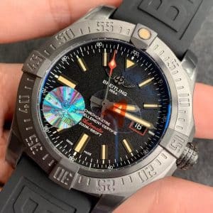 Super Clone Breitling Avenger 45 Black Tactical Dial Stainless Steel Rubber Strap GF Factory