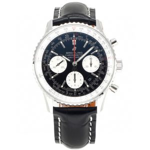 Breitling Navitimer Super Clone – GR Factory V2 Steel Case Black Dial on Extendable Steel Bracelet