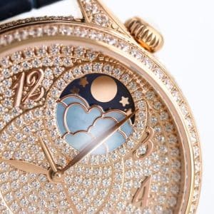 YMS Factory Super Clone Vacheron Constantin Égérie Moon Phase Ref. 8005F/000R-B958 Diamond Dial Replica