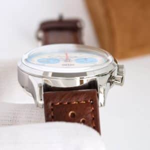 Super Clone Breitling Top Time 41 DEUS White Dial Rose Gold Case Leather Strap KB Factory