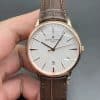 Super Clone Vacheron Constantin Patrimony 40mm White Dial Rose-Gold Case Brown Gradient Leather Strap MKS Factory (Ref. 85180 · 9015-Based 2450 Clone)