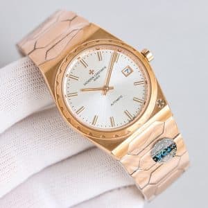 Super Clone Vacheron Constantin Historiques 222 37mm Black Dial Rose Gold Case Integrated Bracelet VC+ Factory