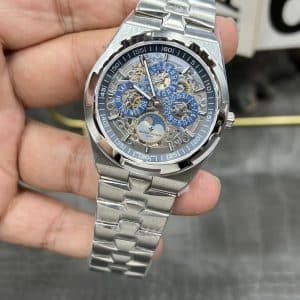 Super Clone Vacheron Constantin Overseas Perpetual Calendar Skeleton 41.5mm Stainless Steel Integrated Bracelet BBS Factory (V3 Edition)
