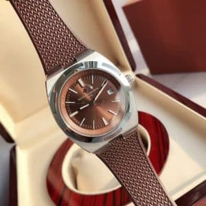 Super Clone Vacheron Constantin Overseas 41mm Brown Dial Stainless Steel Rubber Strap QC Factory