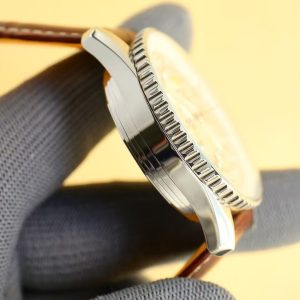 Breitling Navitimer Super Clone by BLS Factory — Steel Case, Silver Dial, Brown Leather Strap