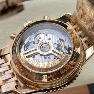 rose-gold toned chronograph on a full metal bracelet