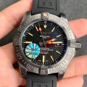 Super Clone Breitling Avenger 45 Black Tactical Dial Stainless Steel Rubber Strap GF Factory