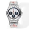 Super Clone Breitling Chronomat 42 White Dial Blue Subdials Stainless Steel Pilot Bracelet GR Factory