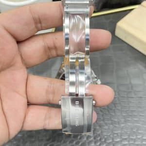 Super Clone Breitling Superocean 44 Rainbow Index Black Dial Stainless Steel Yellow Rubber Strap BLS Factory