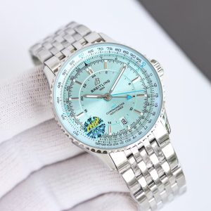 Breitling Navitimer GMT Super Clone – H8 Factory Stainless Steel Ice Blue Dial on Bracelet