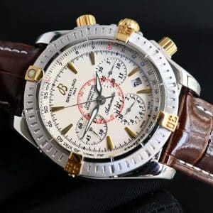 Super Clone Breitling Montbrillant Chronograph Two-Tone Cream Dial BLS Factory