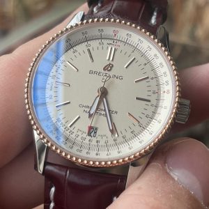 Breitling Navitimer Super Clone – TW Factory Rose Gold Bezel Cream Dial on Italian Calf Leather